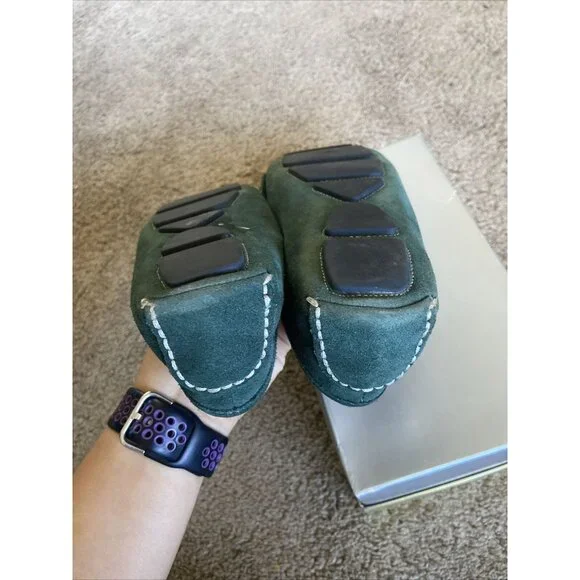 Michael Kors Suede‎ Moccasin Loafer Flats Sage Dark Green 6M - Picture 6 of 9